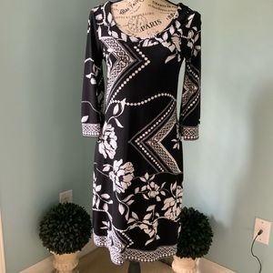 WHBM Black & White Floral Dress-Like New!